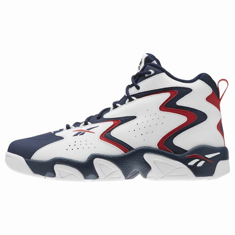Ghete Baschet Reebok Mobius Og Mu Dama Albi/Bleumarin/Rosii Romania XF8713CE